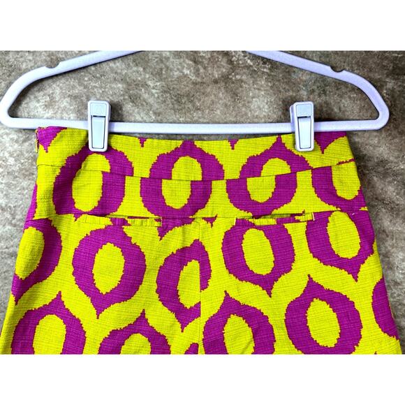Anthropologie 'Cartonnier' Tailored Remy Shorts Hot Pink Yellow Green sz 4 - Picture 9 of 16
